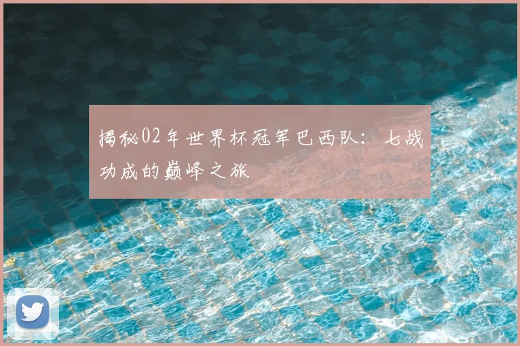 揭秘02年世界杯冠军巴西队：七战功成的巅峰之旅